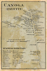 Canoga - Fayette, Seneca Co. New York 1859 Old Town Map Custom Print - Cayuga & Seneca Cos.