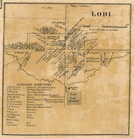 Lodi Village - Lodi, Seneca Co. New York 1859 Old Town Map Custom Print - Cayuga & Seneca Cos.