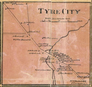 Tyre City - Tyre, Seneca Co. New York 1859 Old Town Map Custom Print - Cayuga & Seneca Cos.