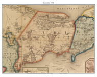 Barnstable, Massachusetts 1858 Old Town Map Custom Print - Barnstable Co.