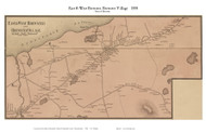 East & West Brewster & Brewster Village, Massachusetts 1858 Old Town Map Custom Print - Barnstable Co.