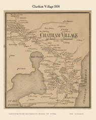 Chatham Village, Massachusetts 1858 Old Town Map Custom Print - Barnstable Co.