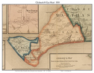 Chilmark and Gay Head, Massachusetts 1858 Old Town Map Custom Print - Barnstable Co.