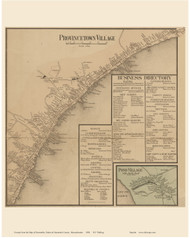 Provincetown Village, Massachusetts 1858 Old Town Map Custom Print - Barnstable Co.