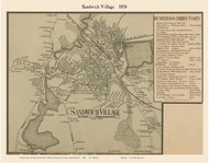 Sandwich Village, Massachusetts 1858 Old Town Map Custom Print - Barnstable Co.