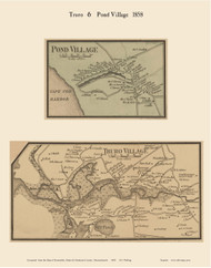 Truru and Pond Villages, Massachusetts 1858 Old Town Map Custom Print - Barnstable Co.