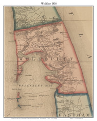 Wellfleet, Massachusetts 1858 Old Town Map Custom Print - Barnstable Co.