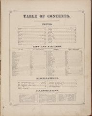 Table of Contents, New York 1875 - Old Town Map Reprint - Cayuga Co. Atlas