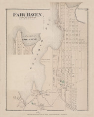 Fair Haven , New York 1875 - Old Town Map Reprint - Cayuga Co. Atlas
