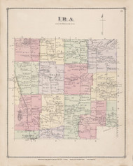 Ira, New York 1875 - Old Town Map Reprint - Cayuga Co. Atlas