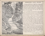 Ensenore Glenn House History, New York 1875 - Old Town Map Reprint - Cayuga Co. Atlas
