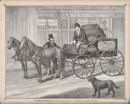 Auburn - P.K. Kennedy's Peddling Wagon & Cigar & Tobacco Factory, New York 1875 - Old Town Map Reprint - Cayuga Co. Atlas