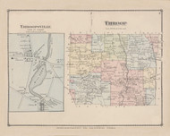 Throop Throopsville, New York 1875 - Old Town Map Reprint - Cayuga Co. Atlas