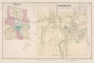 Mentz Port Byron, New York 1875 - Old Town Map Reprint - Cayuga Co. Atlas