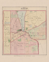 Auburn City, New York 1875 - Old Town Map Reprint - Cayuga Co. Atlas