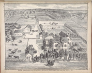 Kelloggsville - W.F. Cooper Farm & Residence, New York 1875 - Old Town Map Reprint - Cayuga Co. Atlas
