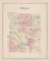 Moravia Owasco Lake, New York 1875 - Old Town Map Reprint - Cayuga Co. Atlas