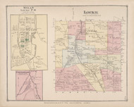 Locke Milan Centerville, New York 1875 - Old Town Map Reprint - Cayuga Co. Atlas