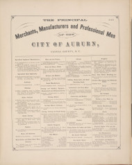 Merchants & Manufacturers - A - I, New York 1875 - Old Town Map Reprint - Cayuga Co. Atlas