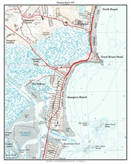 Hampton Beach 1992 - Custom USGS Old Topo Map - New Hampshire