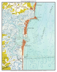 Hampton Beach and Seabrook Beach 1952 - Custom USGS Old Topo Map - New Hampshire