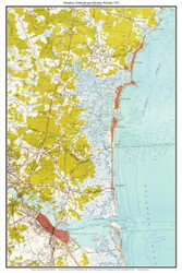 Hampton, Seabrook and Salisbury Beaches 1952 - Custom USGS Old Topo Map - New Hampshire