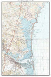 Hampton, Seabrook and Salisbury Beaches 1987 - Custom USGS Old Topo Map - New Hampshire