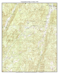 Athens 1984 - Custom USGS Old Topo Map - Vermont