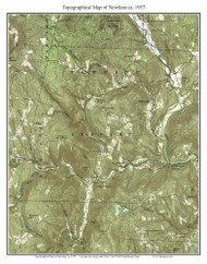 Newfane 1957 - Custom USGS Old Topo Map - Vermont