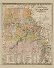Missouri 1831 Tanner - Old State Map Reprint