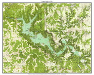 Cataract Lake 1956 - Custom USGS Old Topo Map - Indiana