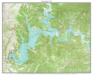 Monroe Lake 1965 - Custom USGS Old Topo Map - Indiana