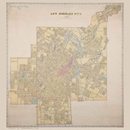 Los Angeles 1897 Reeve - Old Map Reprint - California Cities