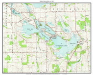 Barbee Lakes Chain 1961 - Custom USGS Old Topo Map - Indiana