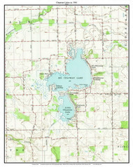 Chapman Lakes 1961 - Custom USGS Old Topo Map - Indiana