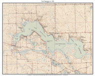 Lake Tippecanoe 1950 - Custom USGS Old Topo Map - Indiana
