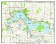 Lake Tippecanoe 1961 - Custom USGS Old Topo Map - Indiana