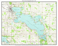 Wawasee Lake 1961 - Custom USGS Old Topo Map - Indiana