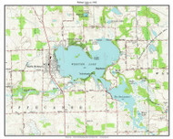 Webster Lake 1962 - Custom USGS Old Topo Map - Indiana
