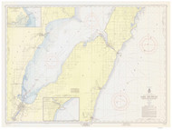 Algoma and Oconto 1957 Lake Michigan Harbor Chart Reprint 703