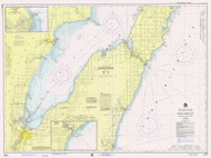 Algoma and Oconto 1975 Lake Michigan Harbor Chart Reprint 703