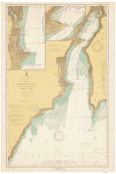 Little Bay De Noc 1921 Lake Michigan Harbor Chart Reprint 718