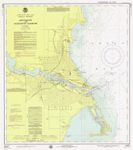 Menominee and Marinette Harbors 1975 Lake Michigan Harbor Chart Reprint 723