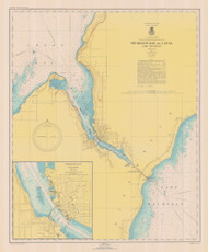 Sturgeon Bay and Canal 1947 Lake Michigan Harbor Chart Reprint 728