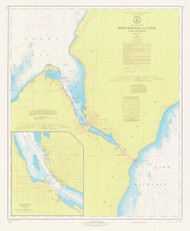 Sturgeon Bay and Canal 1972 Lake Michigan Harbor Chart Reprint 728