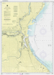 Milwaukee Harbor 1975 Lake Michigan Harbor Chart Reprint 743