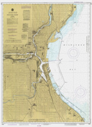 Milwaukee Harbor 1984 Lake Michigan Harbor Chart Reprint 743