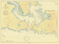 De Tour Passage to Munuscong Lake 1945 Northwest Lake Huron Harbor Chart Reprint 61