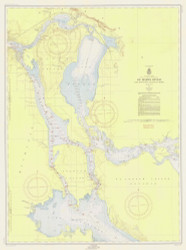 St Marys River - Munuscong Lake to Sault Ste. Marie 1955 Northwest Lake Huron Harbor Chart Reprint 62