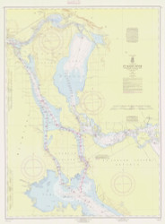 St Marys River - Munuscong Lake to Sault Ste. Marie 1954 Northwest Lake Huron Harbor Chart Reprint 62